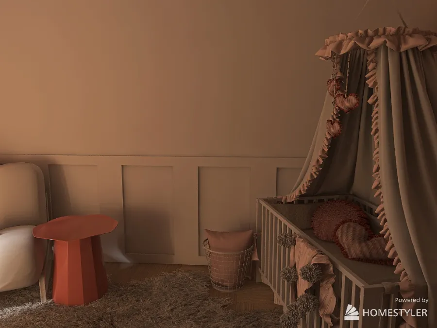 Bedroom Baby 3d design renderings