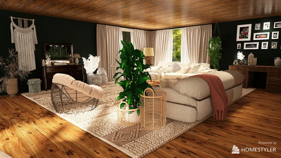 Indoor urban jungle for web 3d design renderings