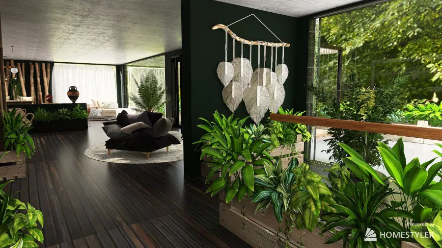 Indoor urban jungle for web 3d design renderings
