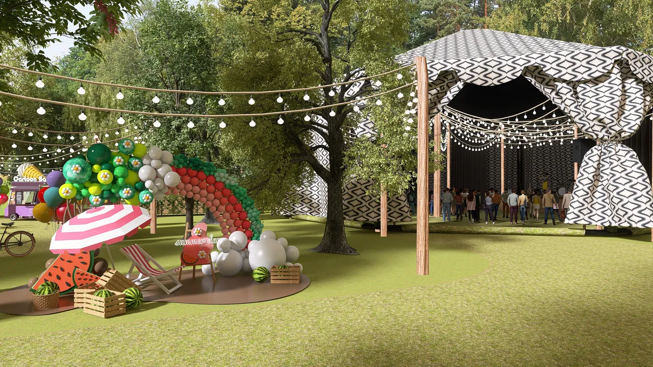 Fest in the Forest 3d design renderings