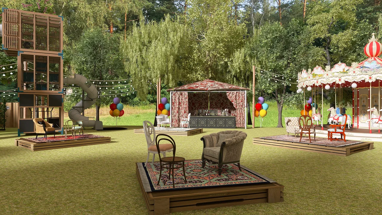 Fest in the Forest 3d design renderings