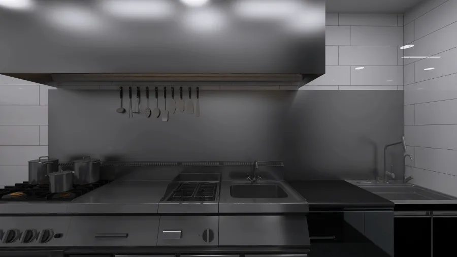 Chef's Kitchen 3d design renderings