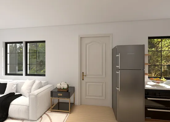 Small Modern Traditional Apartment Design Rendering