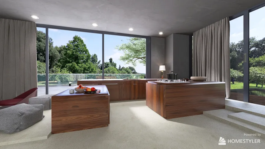 House on Lake Como 3d design renderings