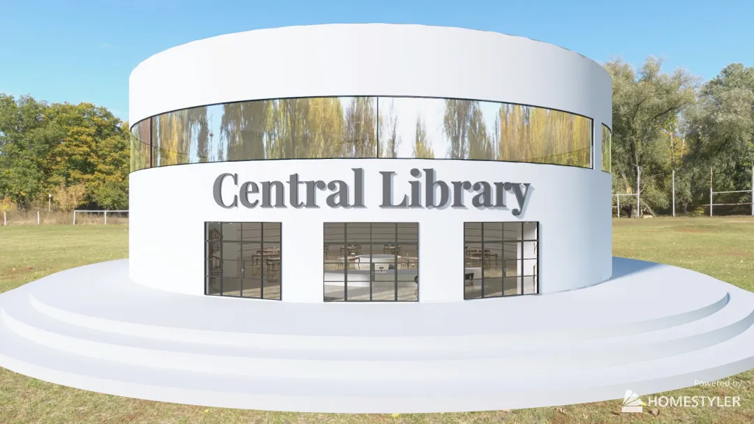 Central Library 3d design renderings