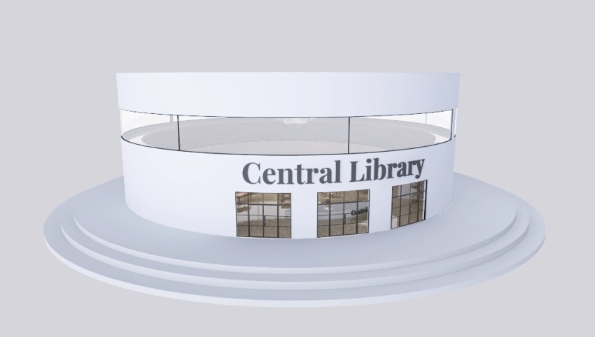 Central Library 3d design picture 1067.99