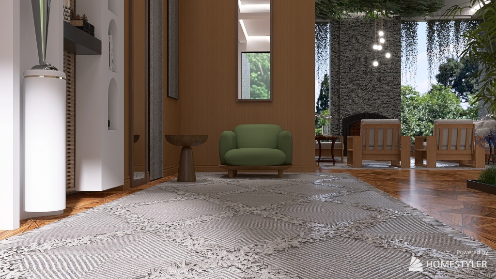 Room with Hallway 3d design renderings