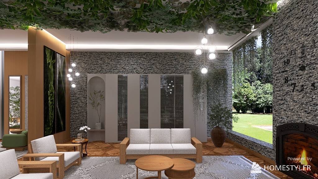 Room with Hallway 3d design renderings