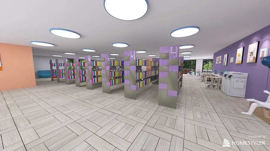 Library and Community Centre 3d design renderings