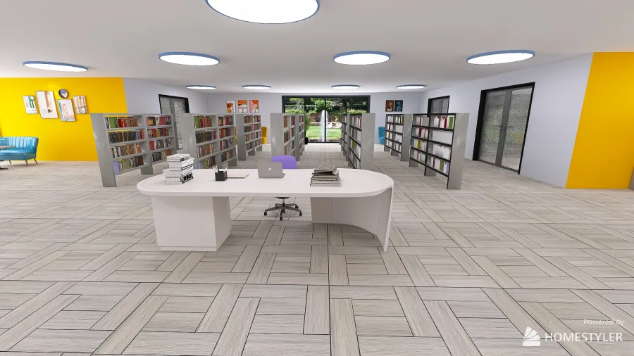 Library and Community Centre 3d design renderings