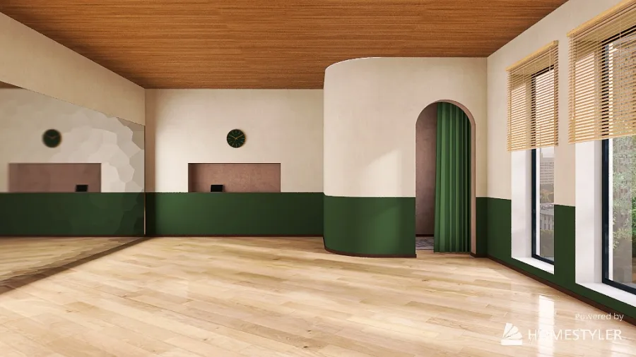 Sala de dança 3d design renderings