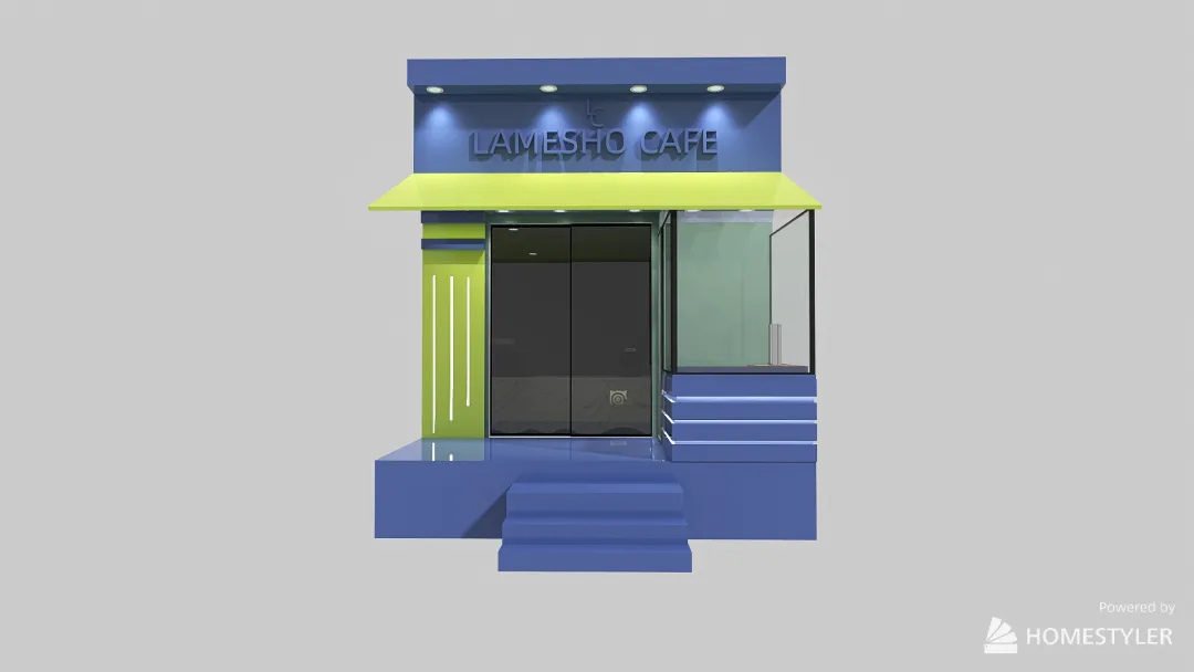 Copy of Copy of GREEN CAFE 3d design renderings