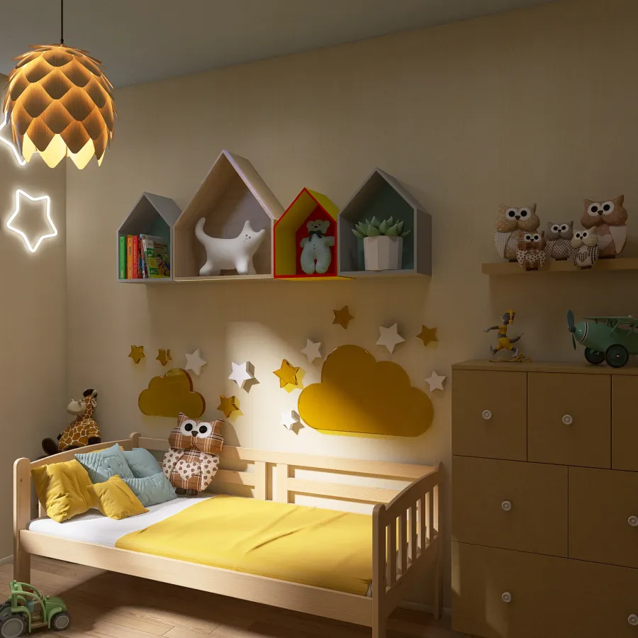 Kidsroom 3d design renderings