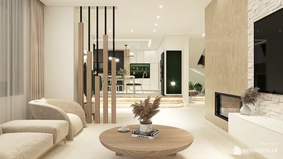 Beige Villa 3d design renderings