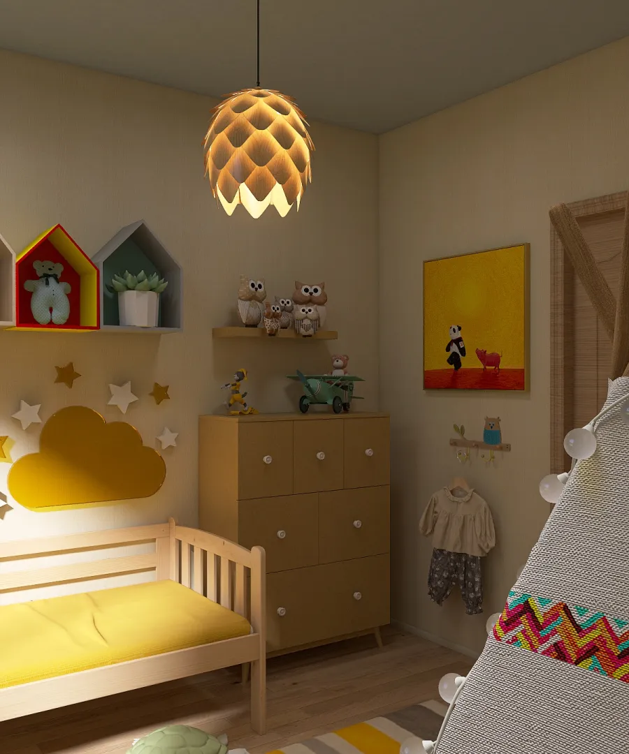Kidsroom 3d design renderings