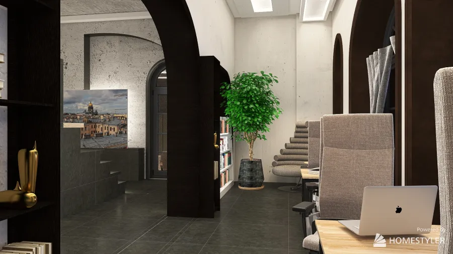 Public library in a specialized educational complex 3d design renderings