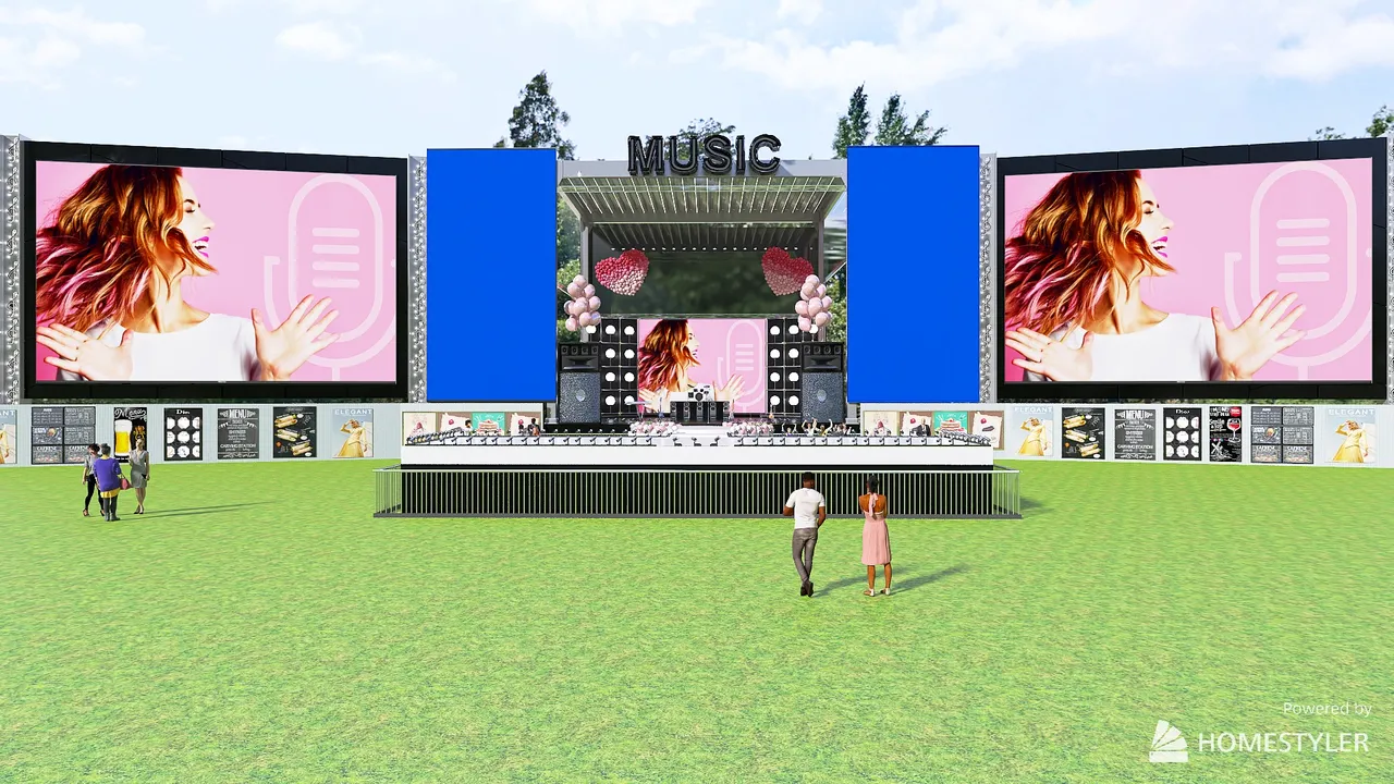 Outdoor Stage Design 3d design renderings