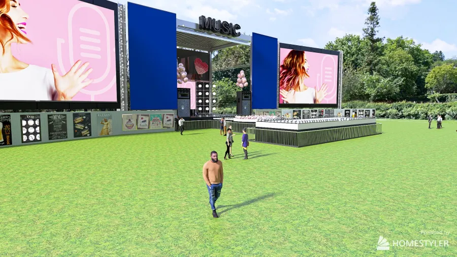 Outdoor Stage Design 3d design renderings