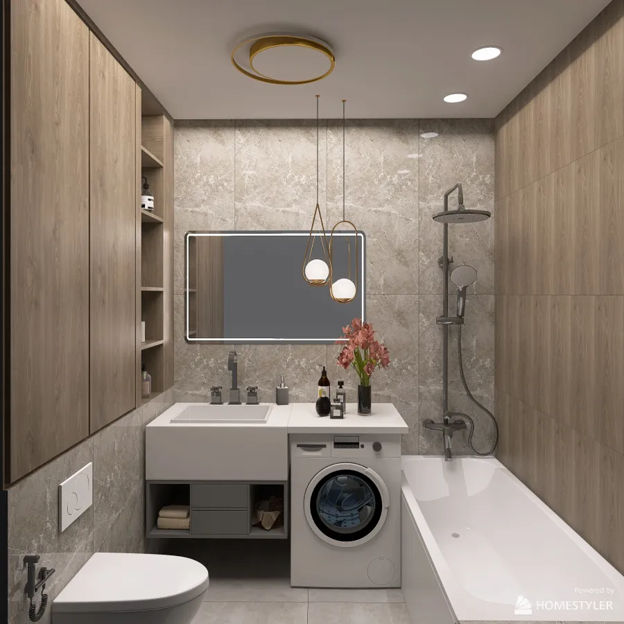 Ванная(основной вариант) 3d design renderings