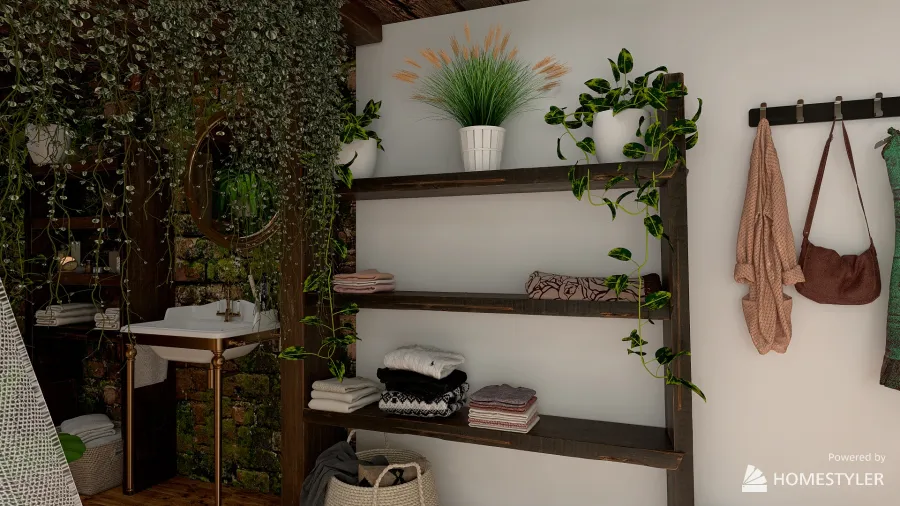 Urban indoor jungle for web 3d design renderings