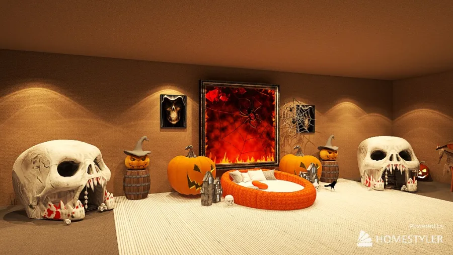 Halloween  house 3d design renderings