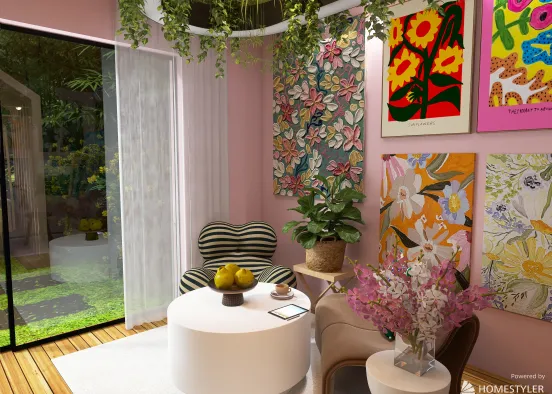 Art studio in blossoming garden Design Rendering