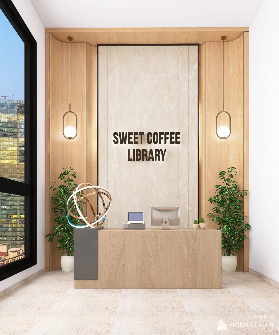 SWEET COFFEE LIBRARY 3d design renderings