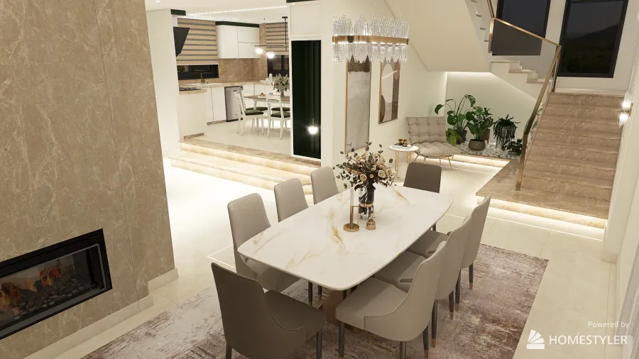 Beige Villa 3d design renderings
