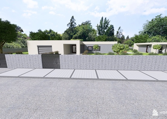 House with the Dentist's Office in the Garden Design Rendering