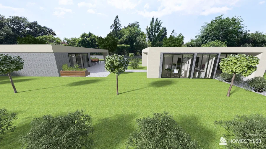 House with the Dentist's Office in the Garden 3d design renderings