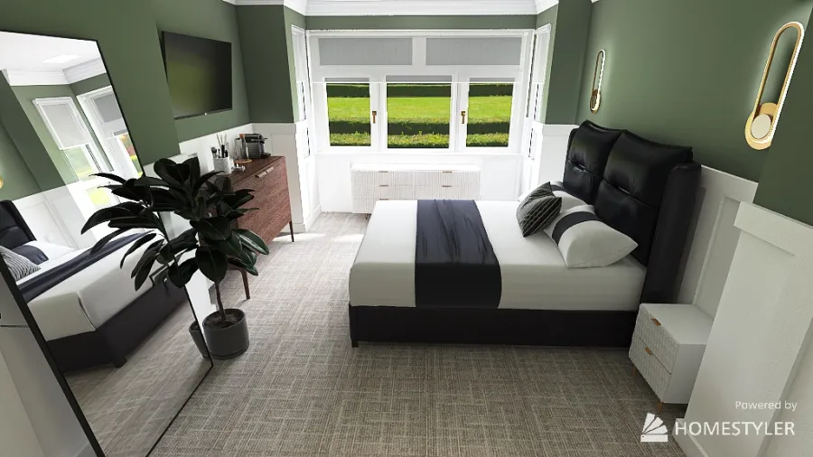 Guest Room 1 3d design renderings