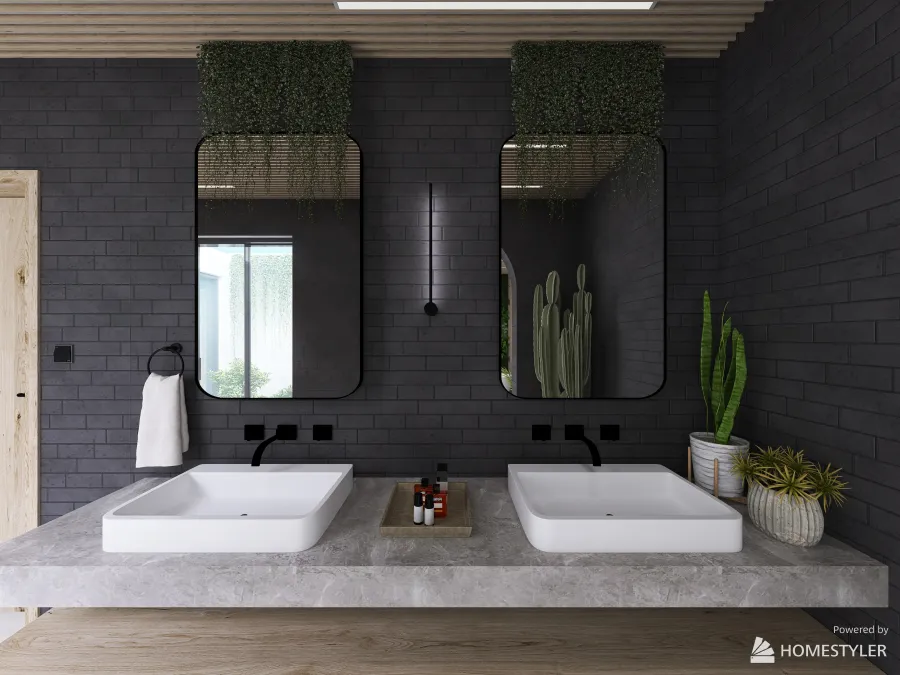 Bathroom entry 3d design renderings
