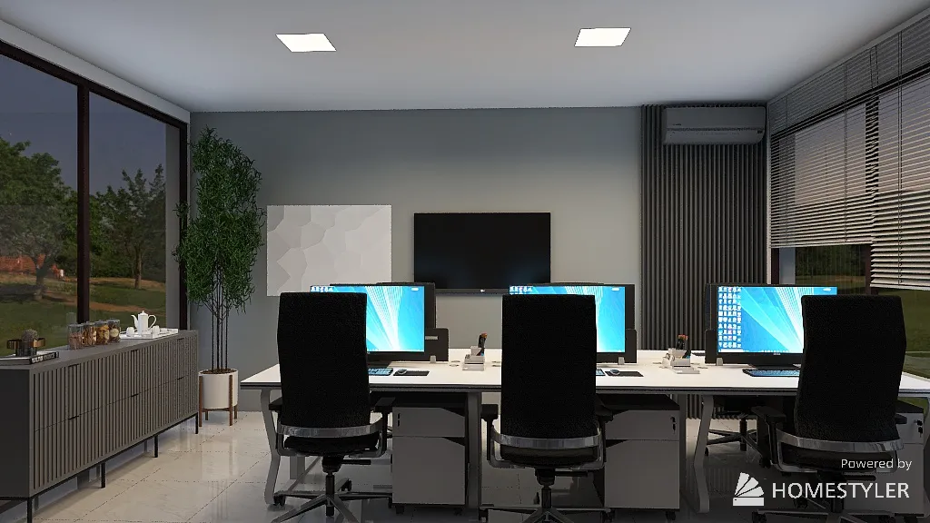 sala escritório Daniel 3d design renderings