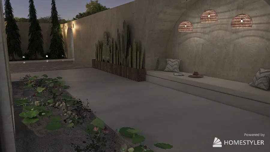 Ibizan Corner Nude Colors 3d design renderings