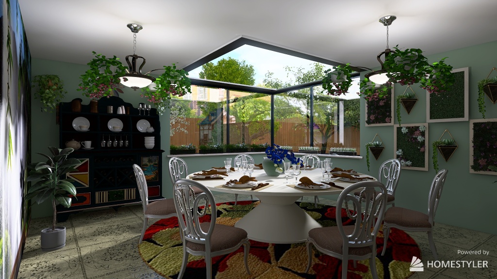 Dining Room &Kitchen 3d design renderings