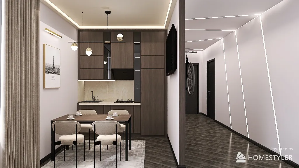 Copy of квартира студия 3d design renderings