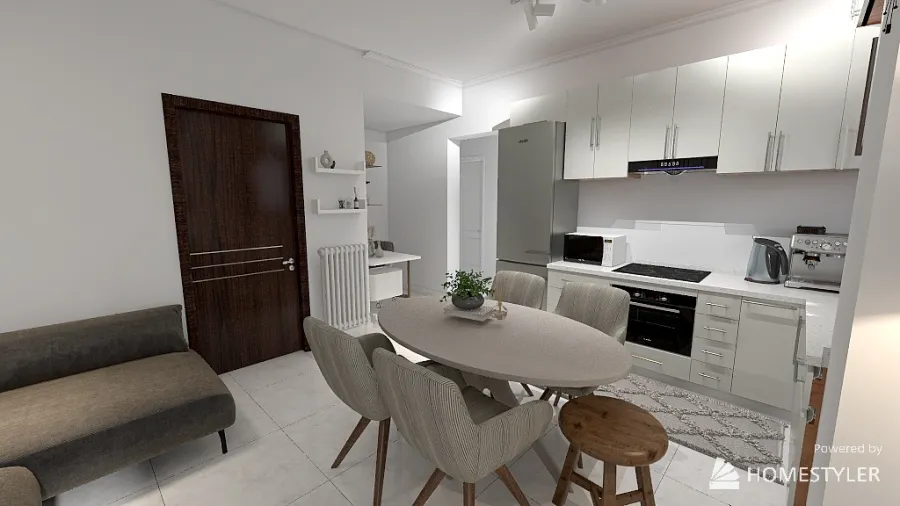 Small Apartment For Four 3d design renderings