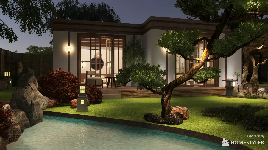 Project: Garden Studio - Guest House & Tea Room 3d design renderings