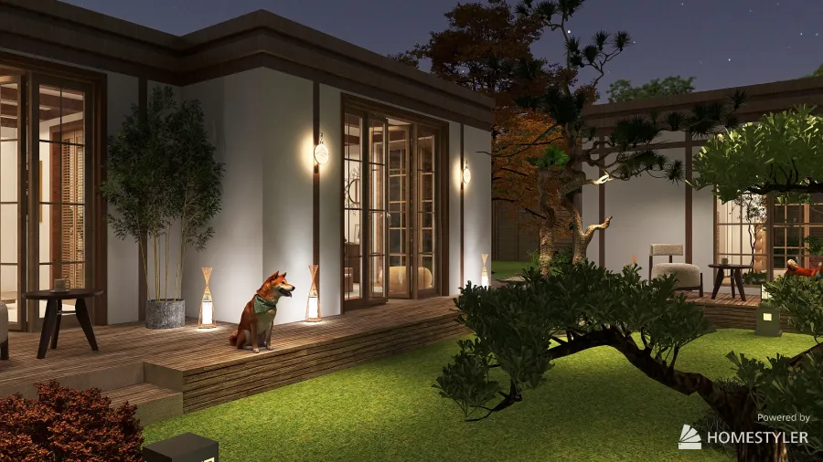 Project: Garden Studio - Guest House & Tea Room 3d design renderings