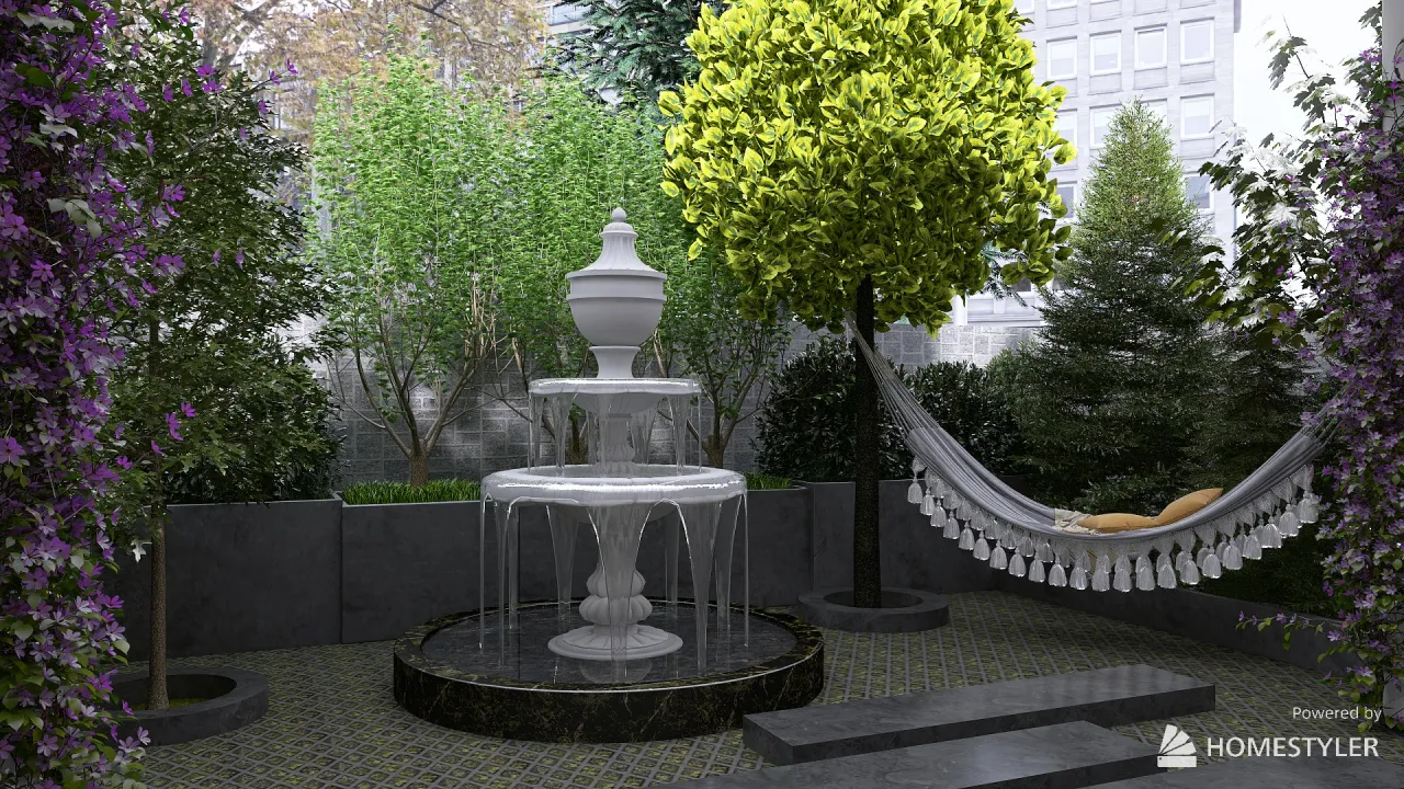 Courtyard 3d design renderings