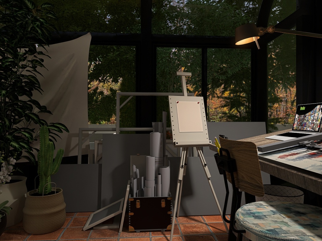 Art Studio 3d design renderings