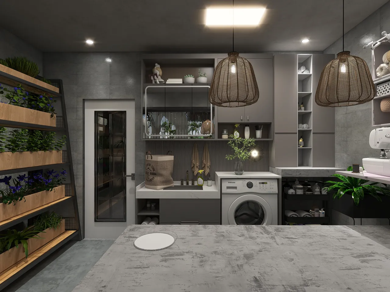 LaundryRoom 3d design renderings