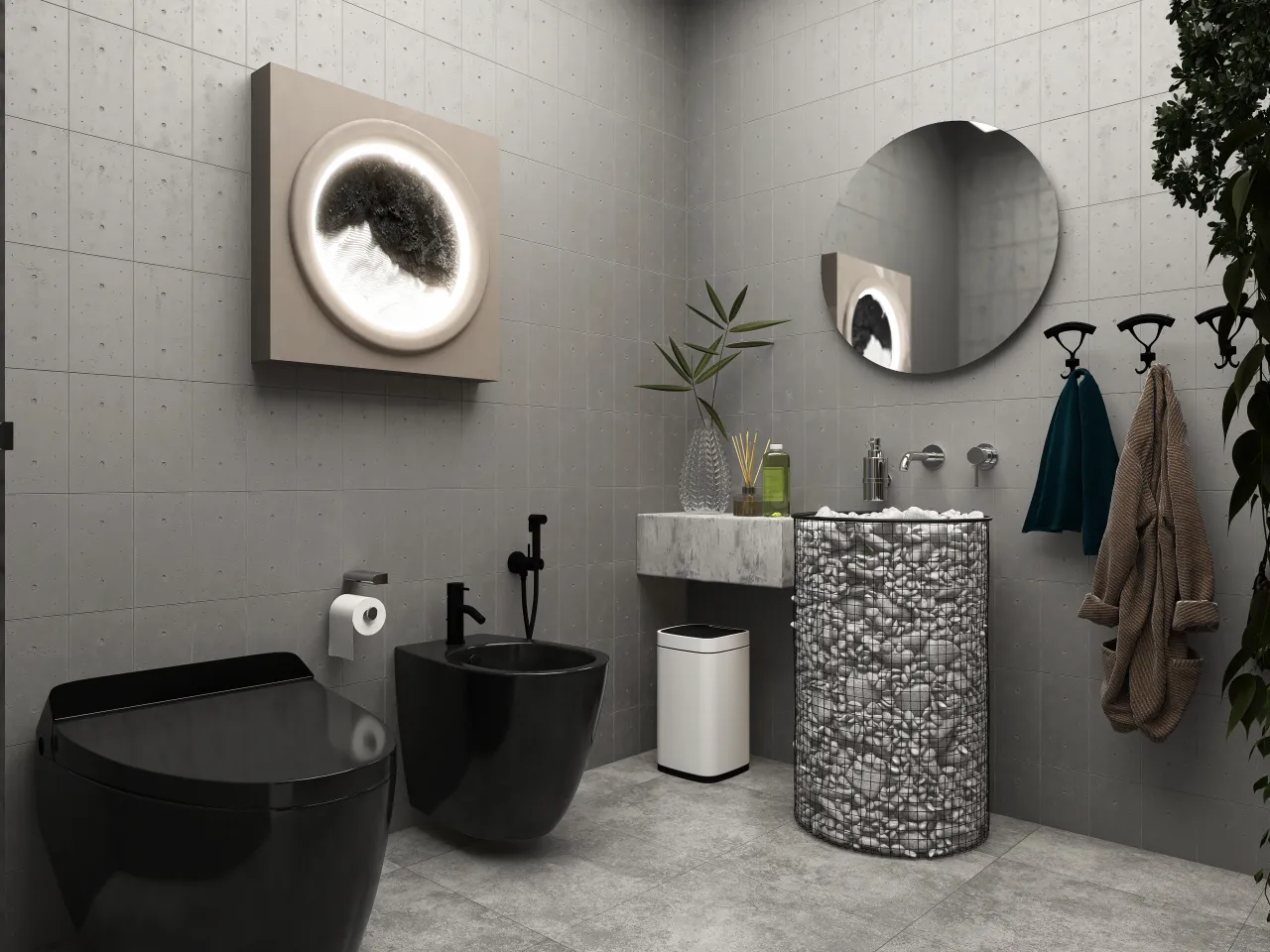 Bathroom 3d design renderings