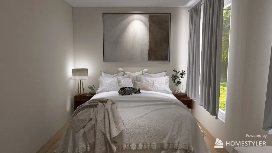 Cozy Warm Bedroom 3d design renderings