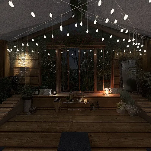 Garden yoga studio 3d design renderings