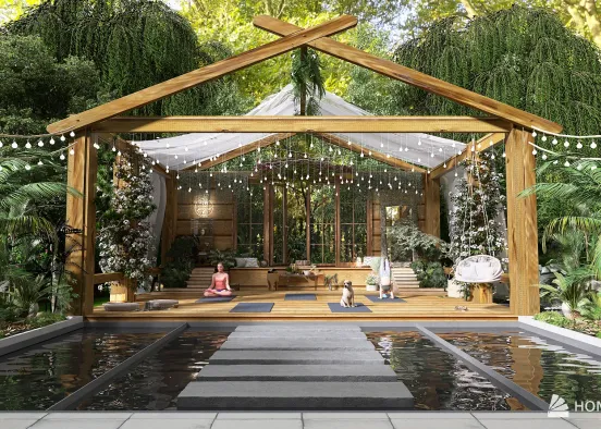 Garden yoga studio Design Rendering