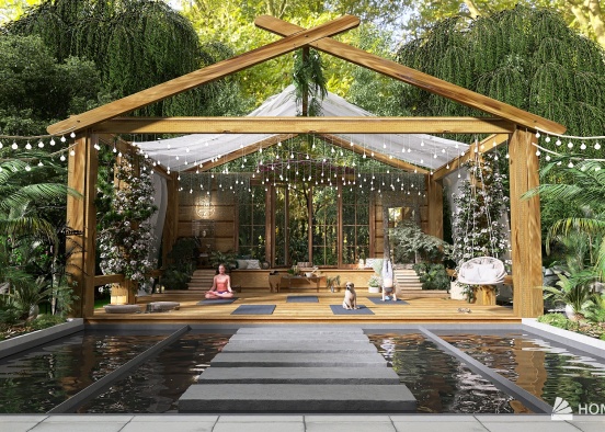 Garden yoga studio Design Rendering