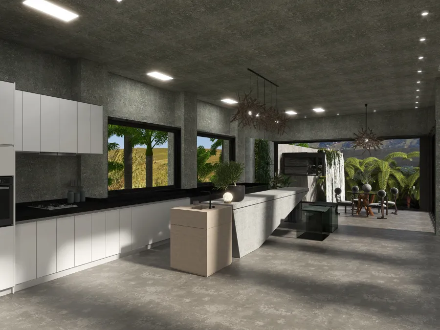 Kitchen/Dining/Breakfast Area 3d design renderings