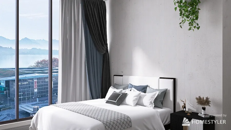 Spacious two-bedroom apartment 3d design renderings