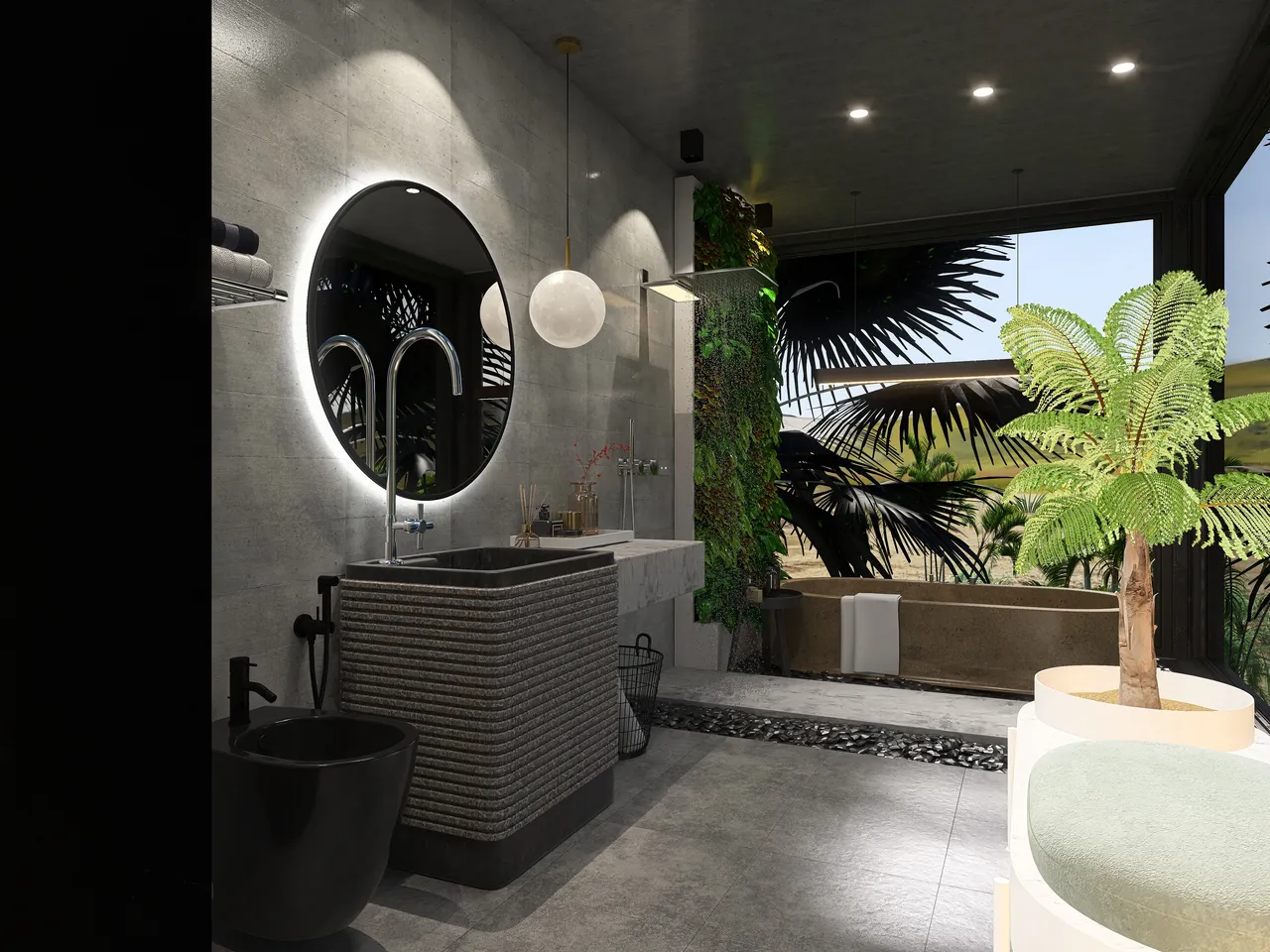 Bathroom 3d design renderings